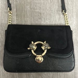 Topshop DOUBLE Black Panther Cross Body Bag